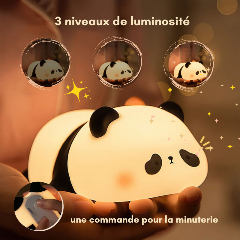 Veilleuse panda avec 3 niveaux de luminosité