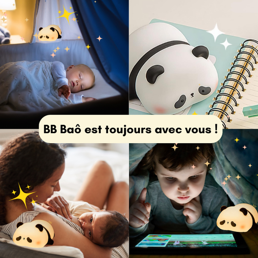 Veilleuse Panda en silicone alimentaire pour pour tous les enants